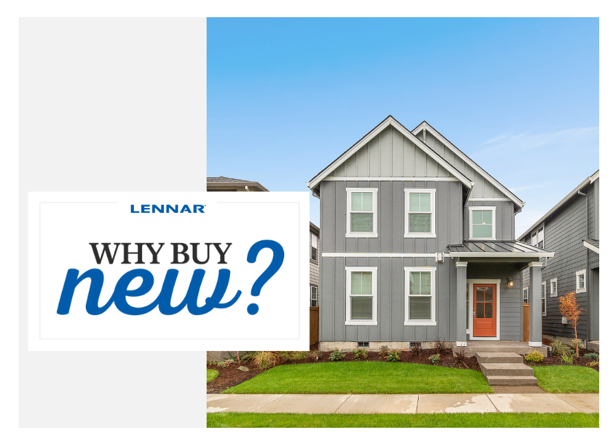 New home image with text Why Buy New?