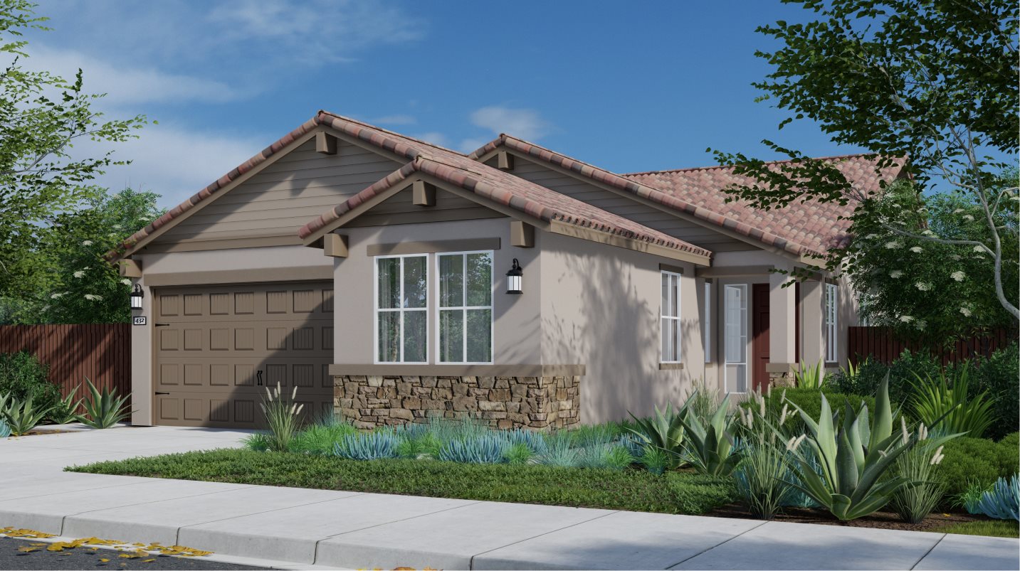 Residence 1873 Elevation A - Mediterranean Revival