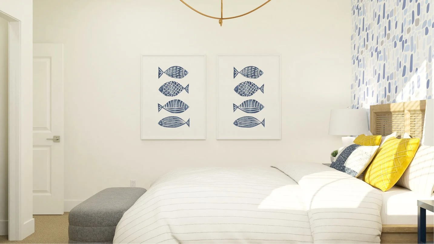 Bed3 styled as a guest room 