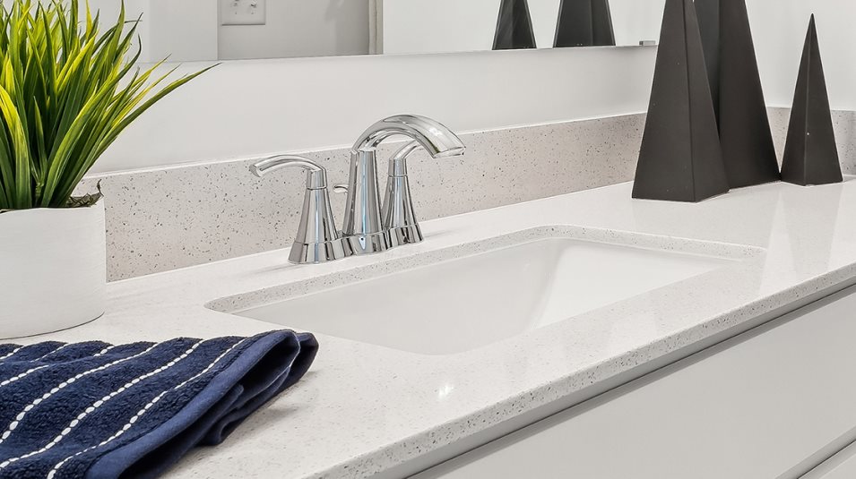 Chrome Moen® bathroom fixtures