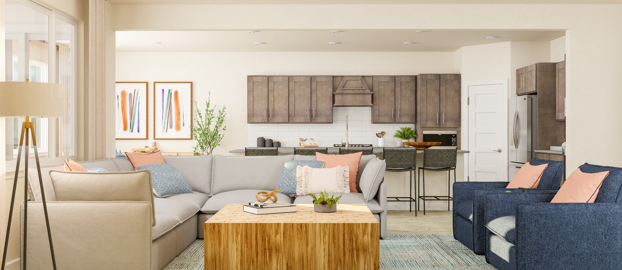 Columbia Living Room and Kitchen