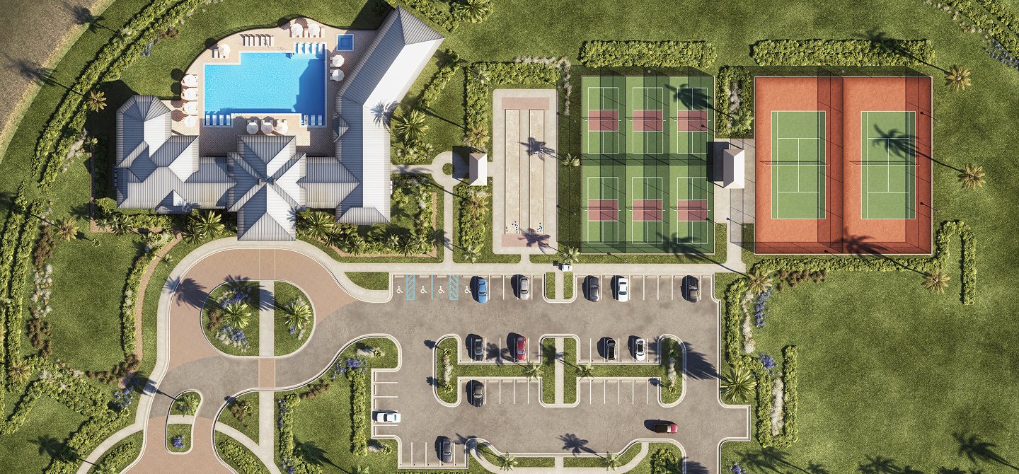 Veranda Preserve clubhouse aerial view