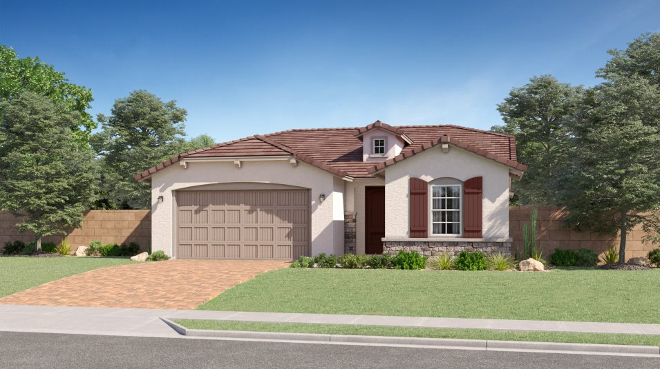 Cottage home exterior rendering 