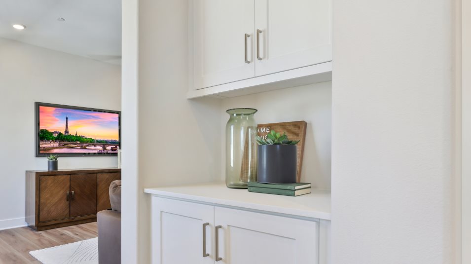 Built-in linen cabinets
