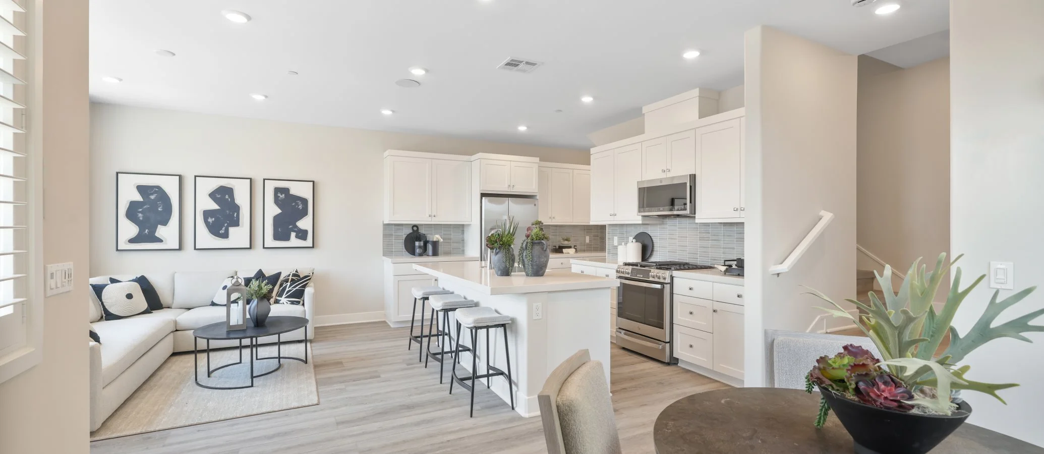 Kitchen and living room