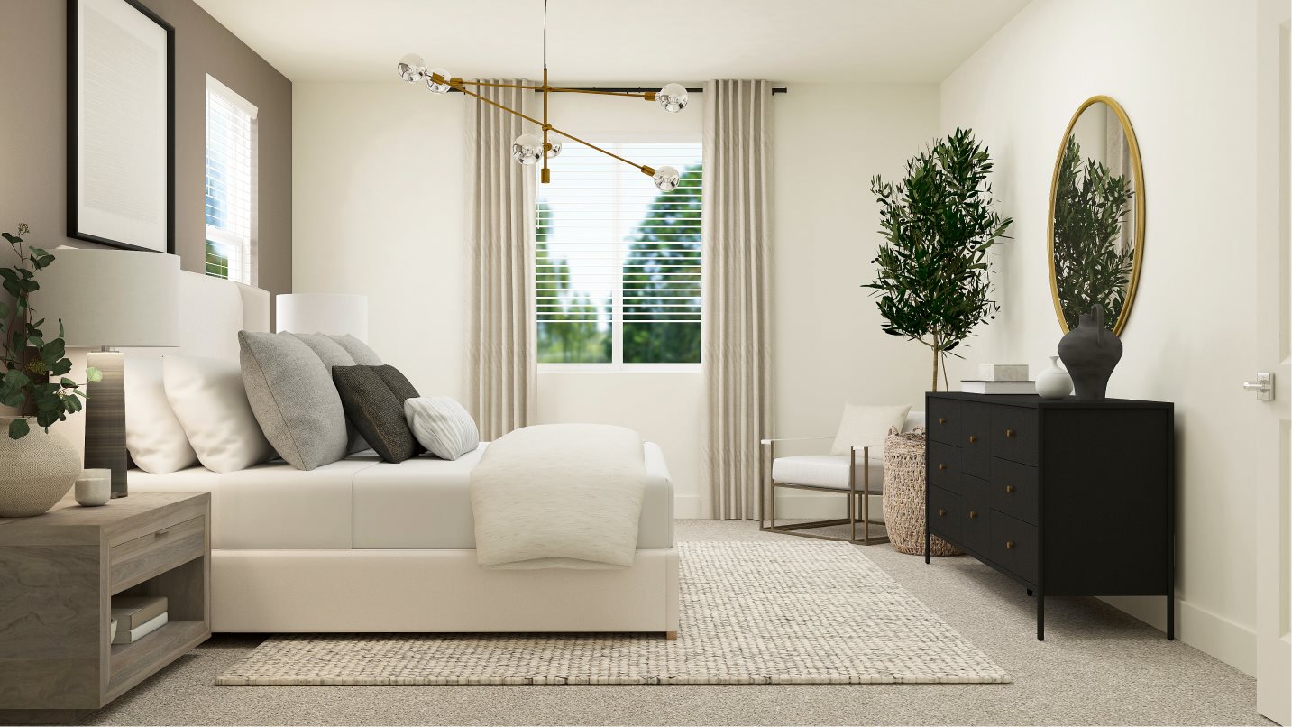 Bed5 styled as a guest room