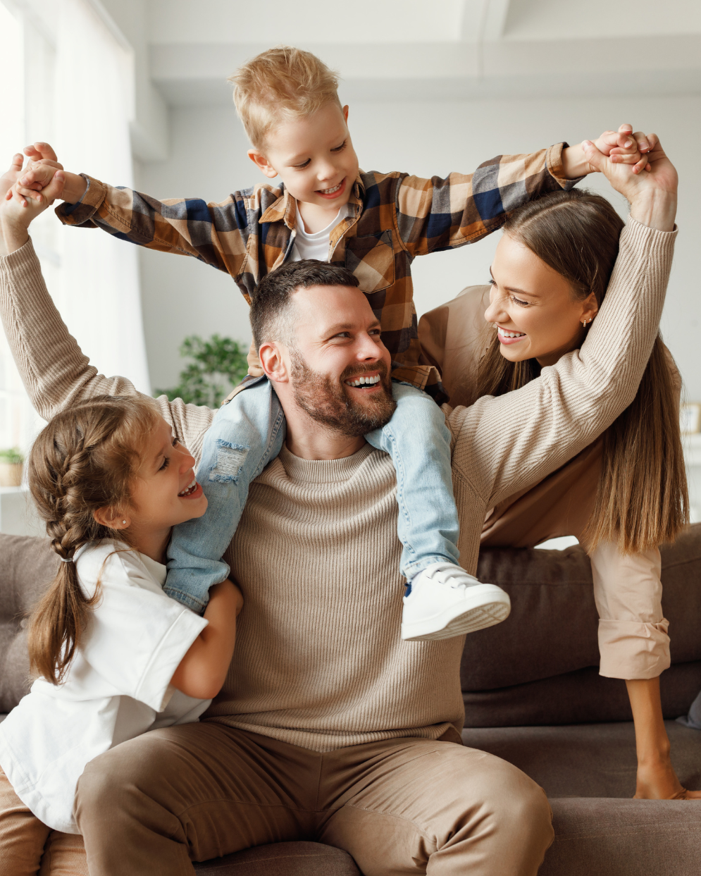 Family in New Home