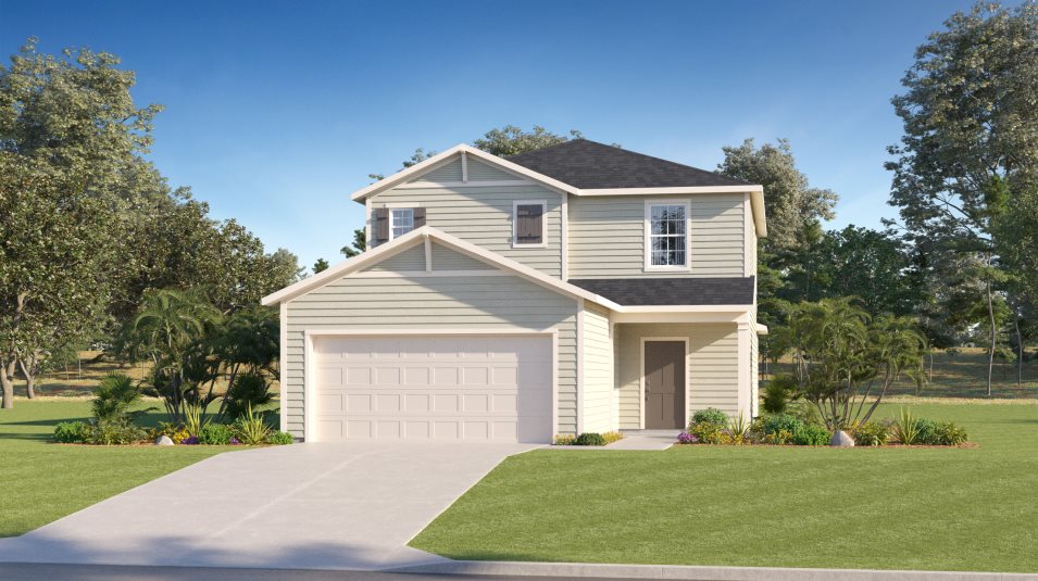 A modern farmhouse-inspired exterior 
