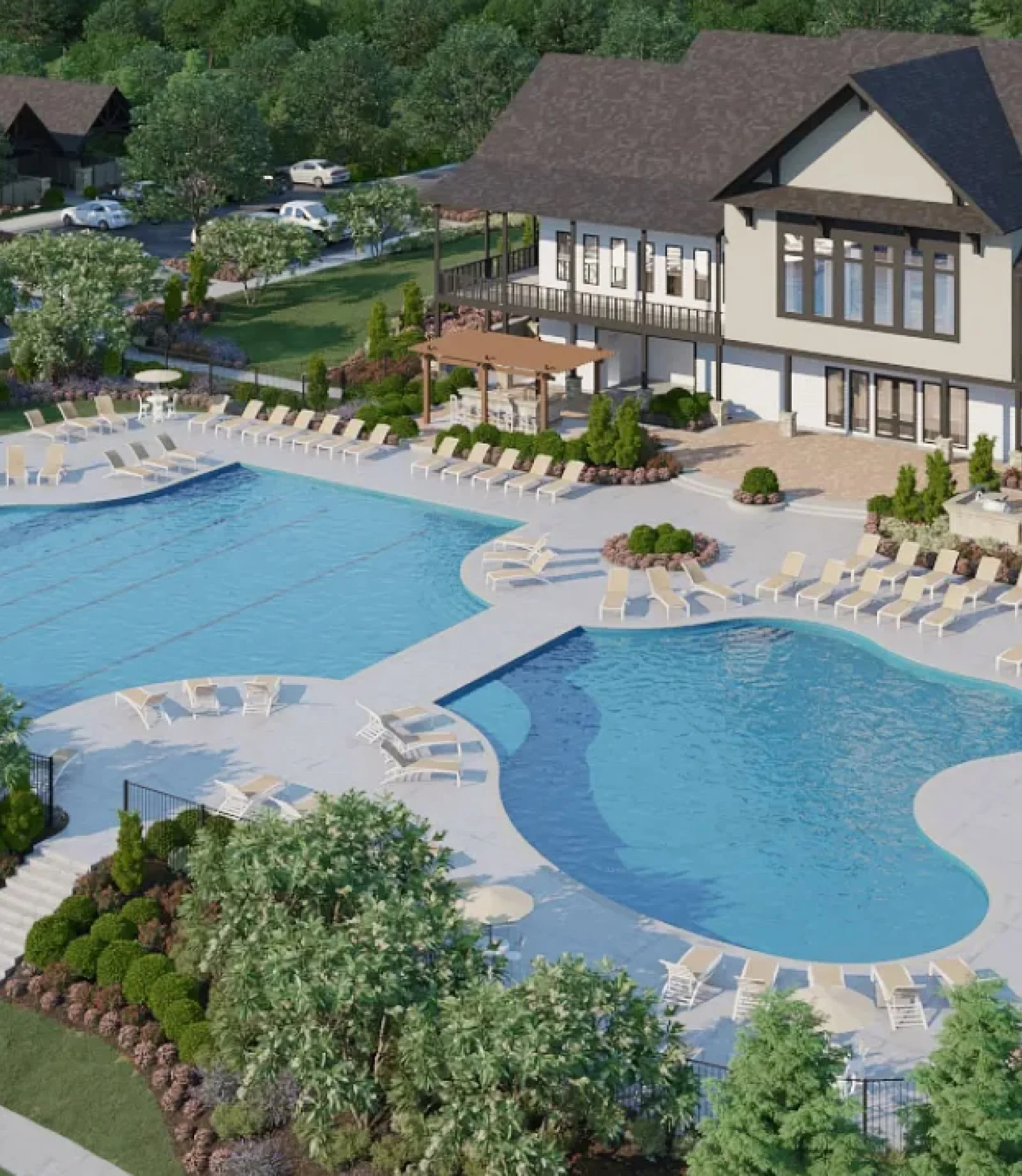 Court at Gainsville pool and clubhouse