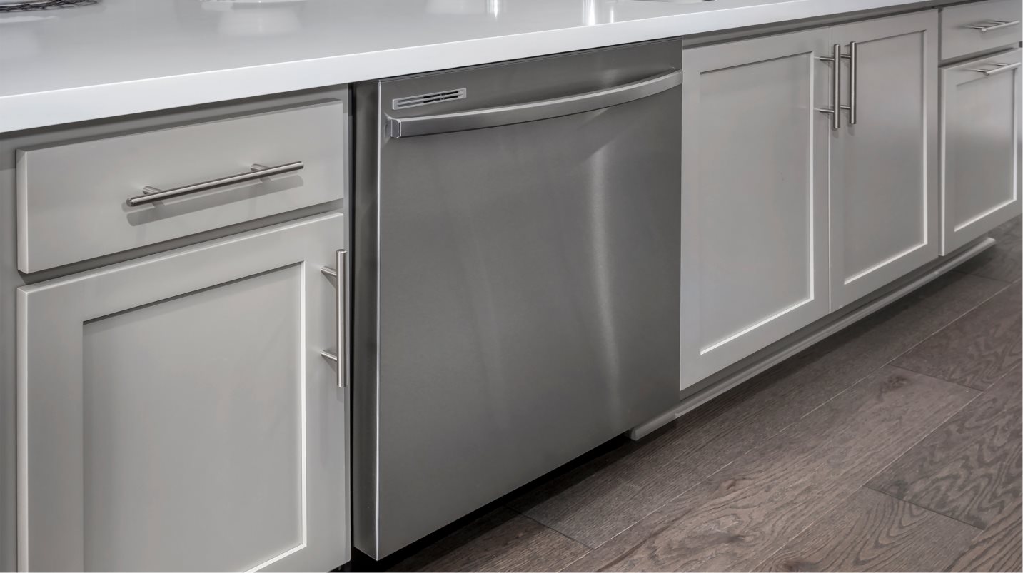 Close up of the dishwasher