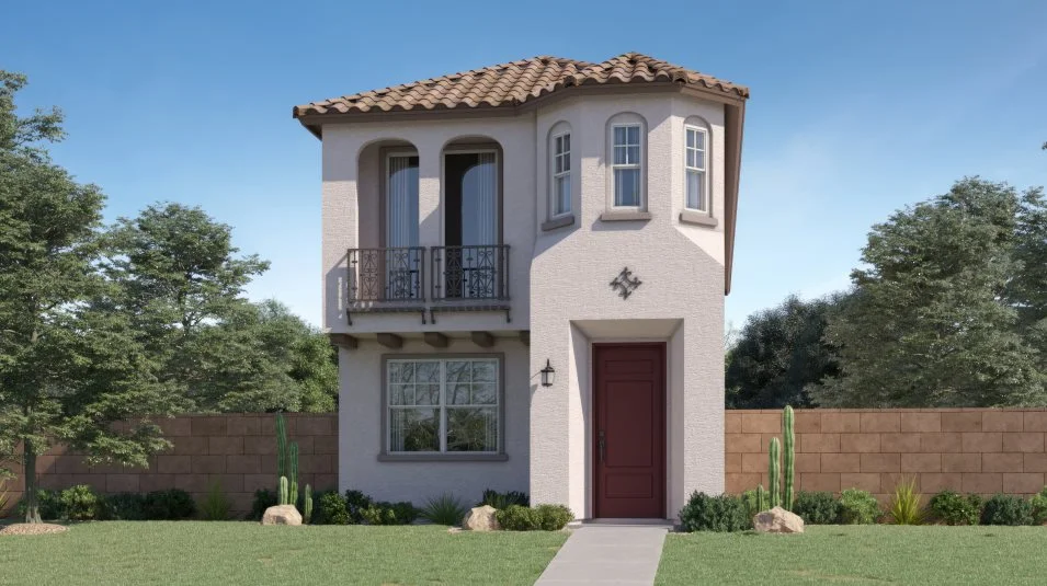 Spanish home exterior rendering