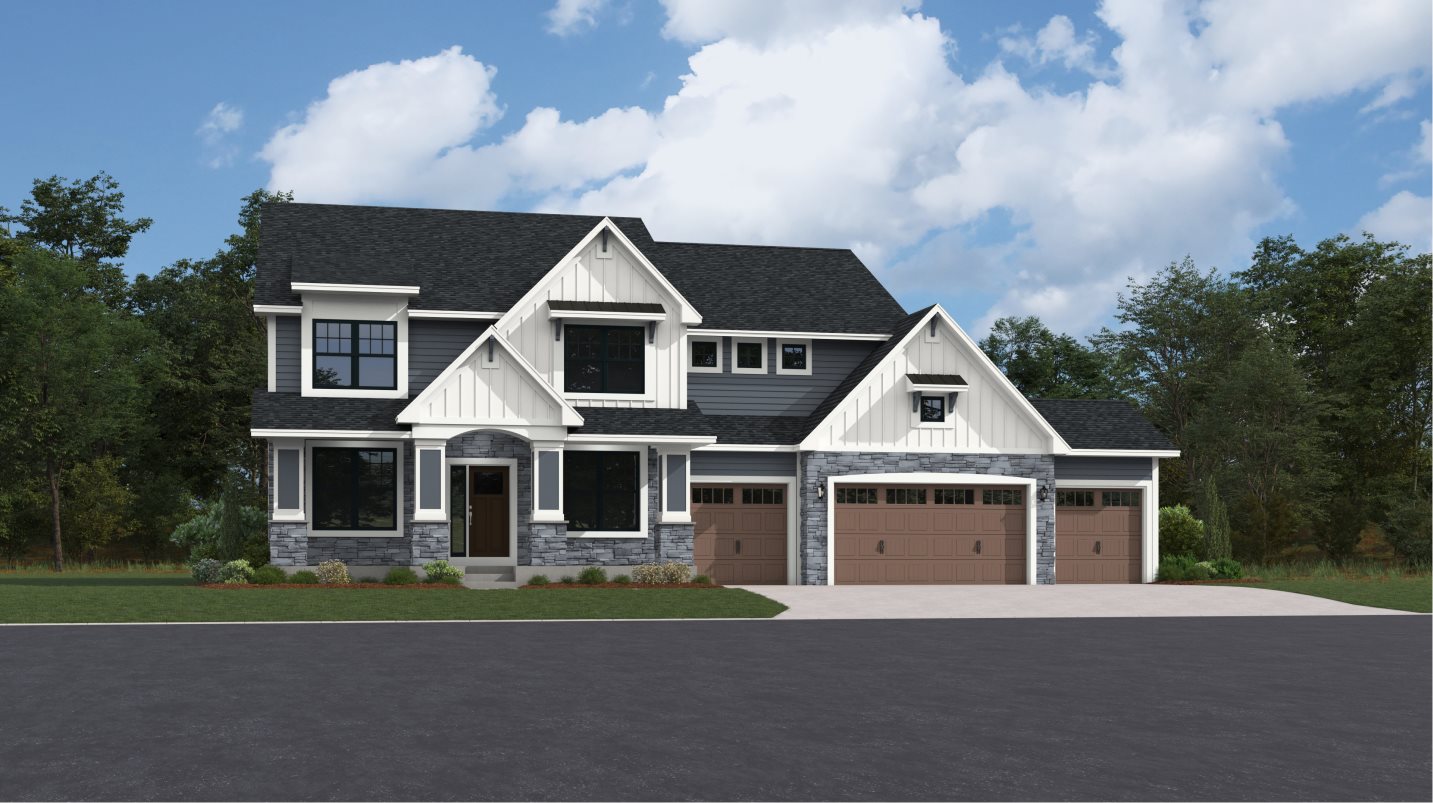 Charlotte Craftsman exterior rendering