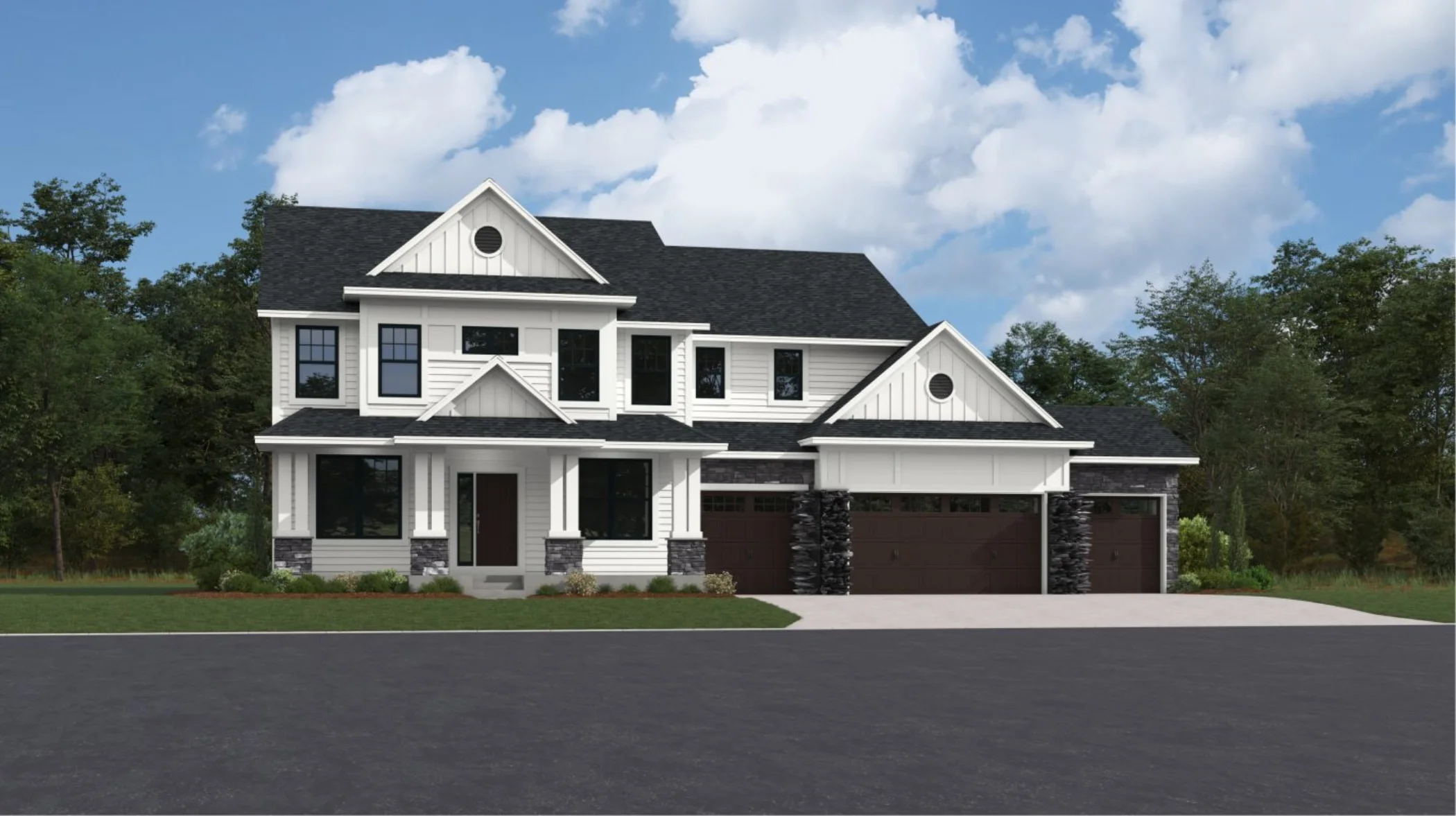 Charlotte Traiditonal exterior rendering