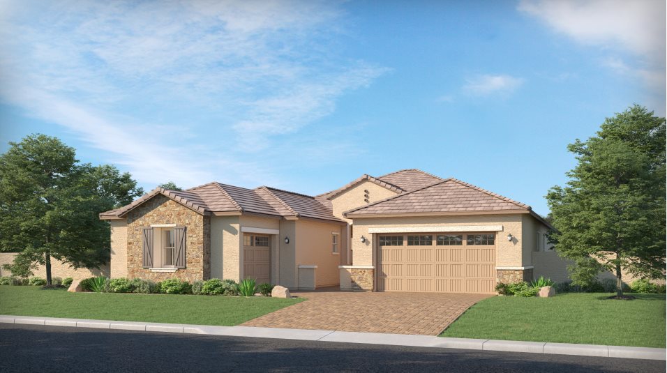 French Country style home rendering