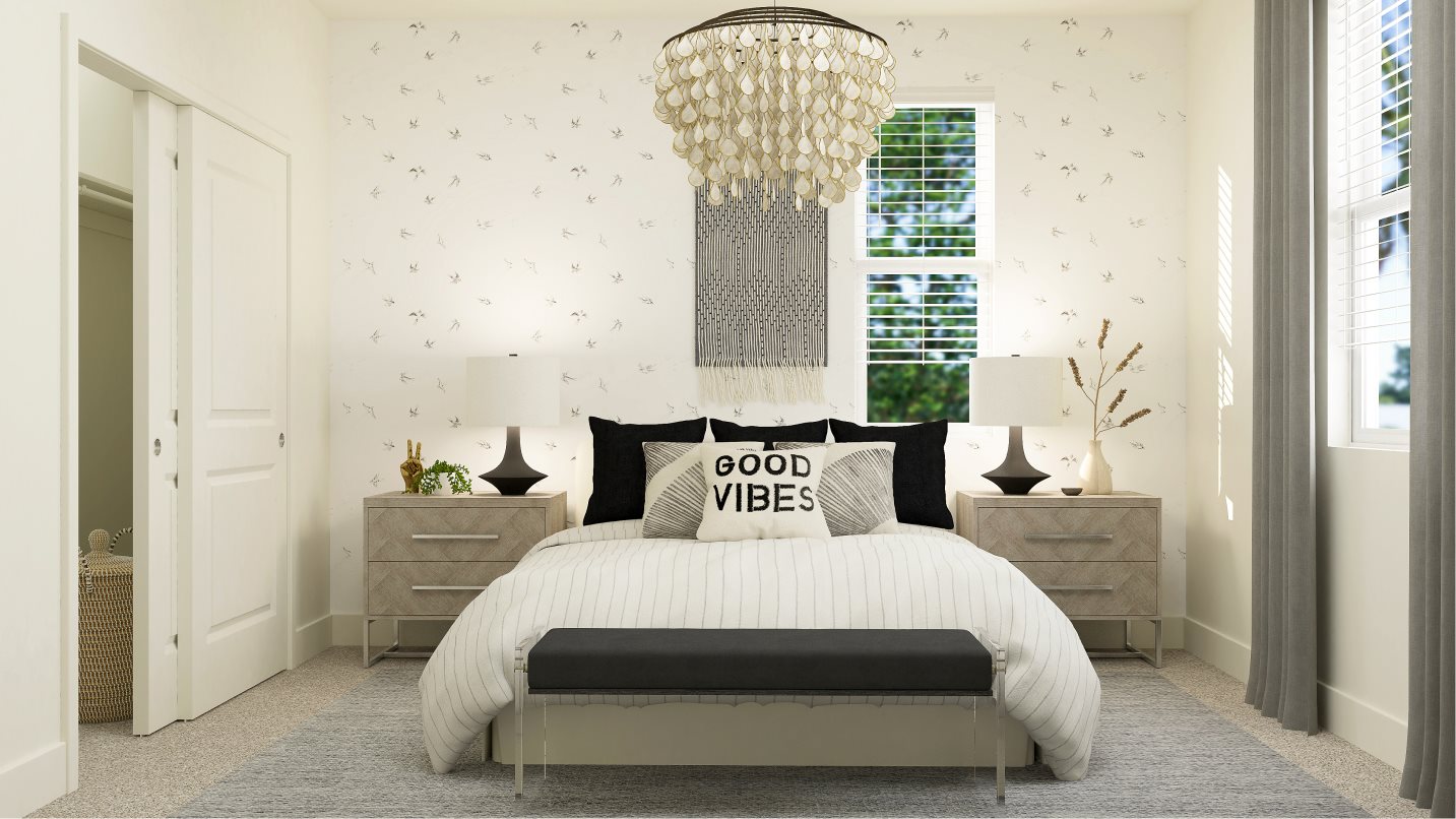 Bed4 styled as a guest room