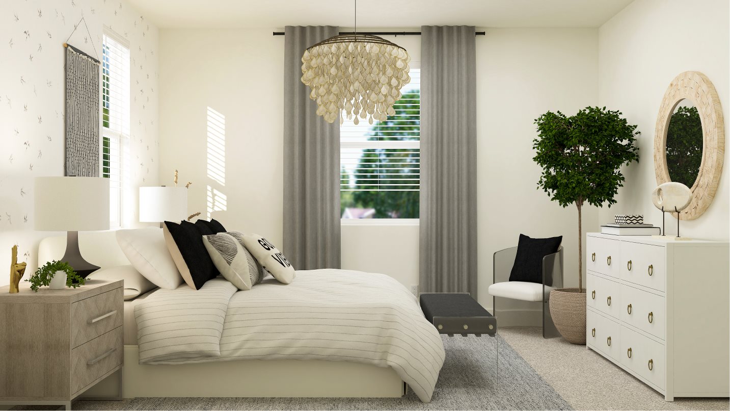 Bed4 styled as a guest room