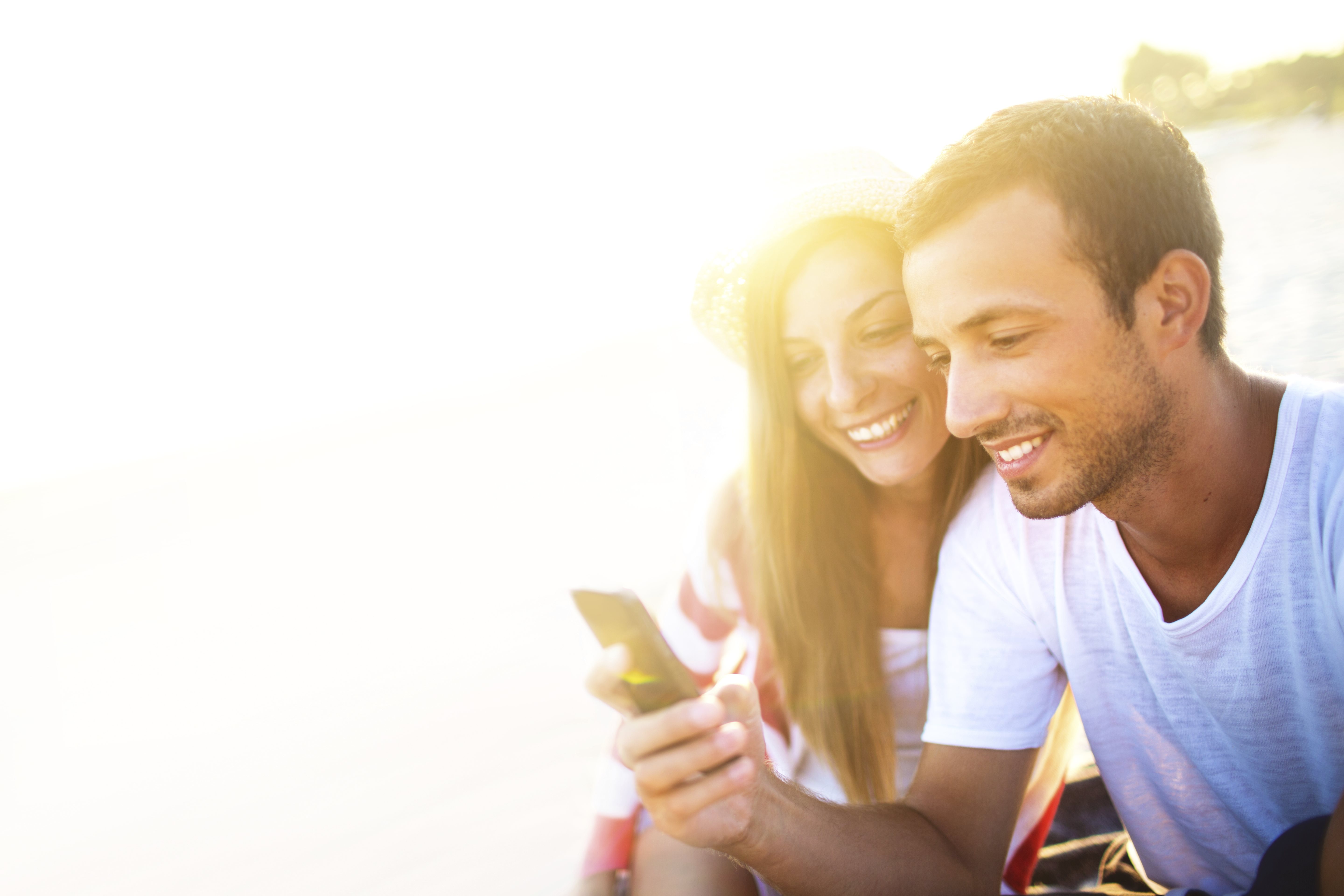 Couple on phone
