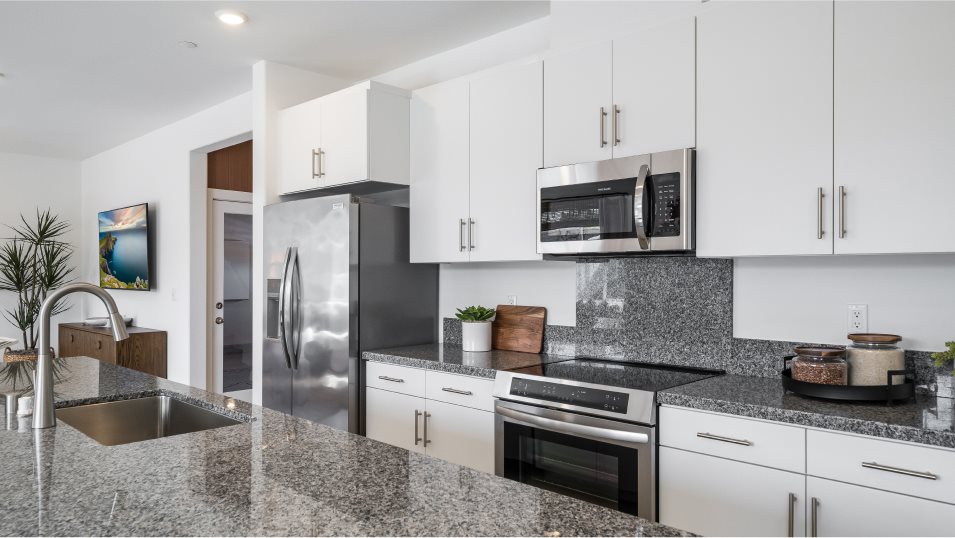 Residence 2 kitchen appliances and cabinets