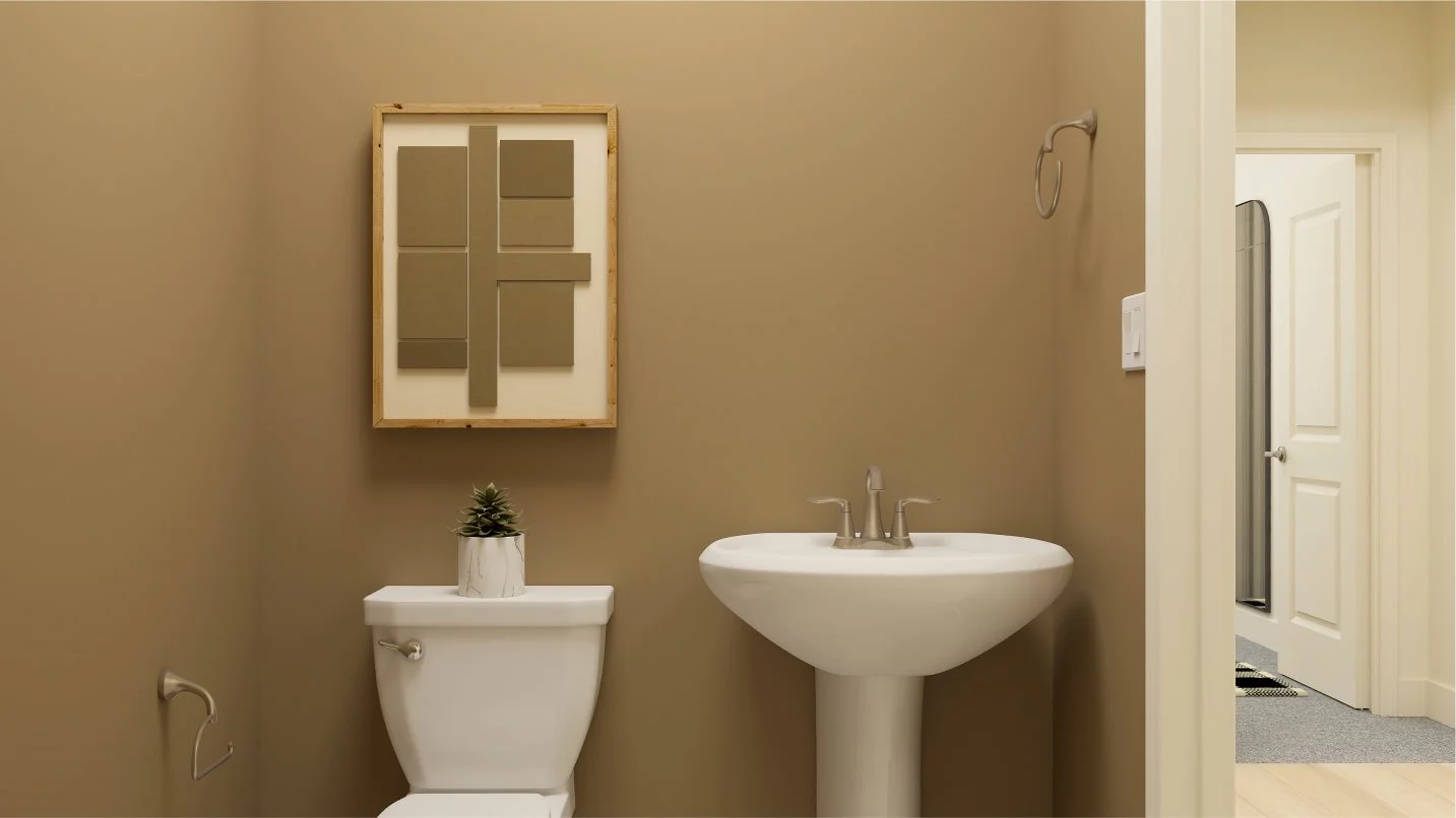 The Sandstone Powder Room