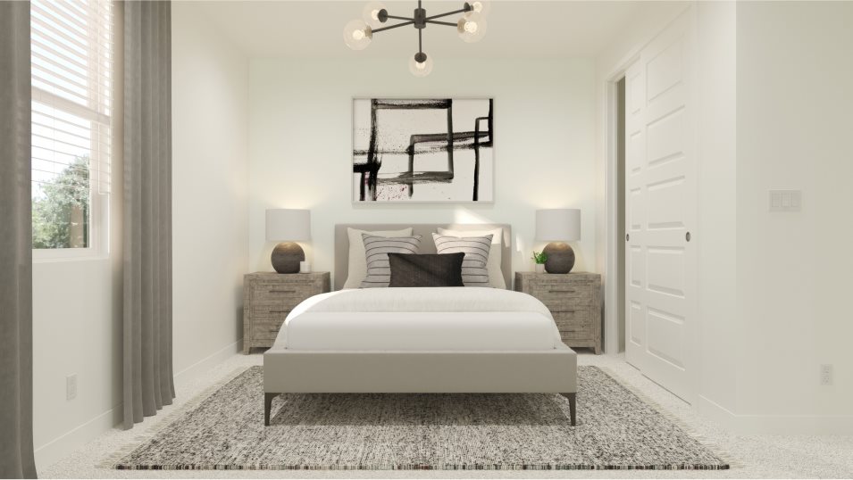 Bedroom 4 styled as a guest room