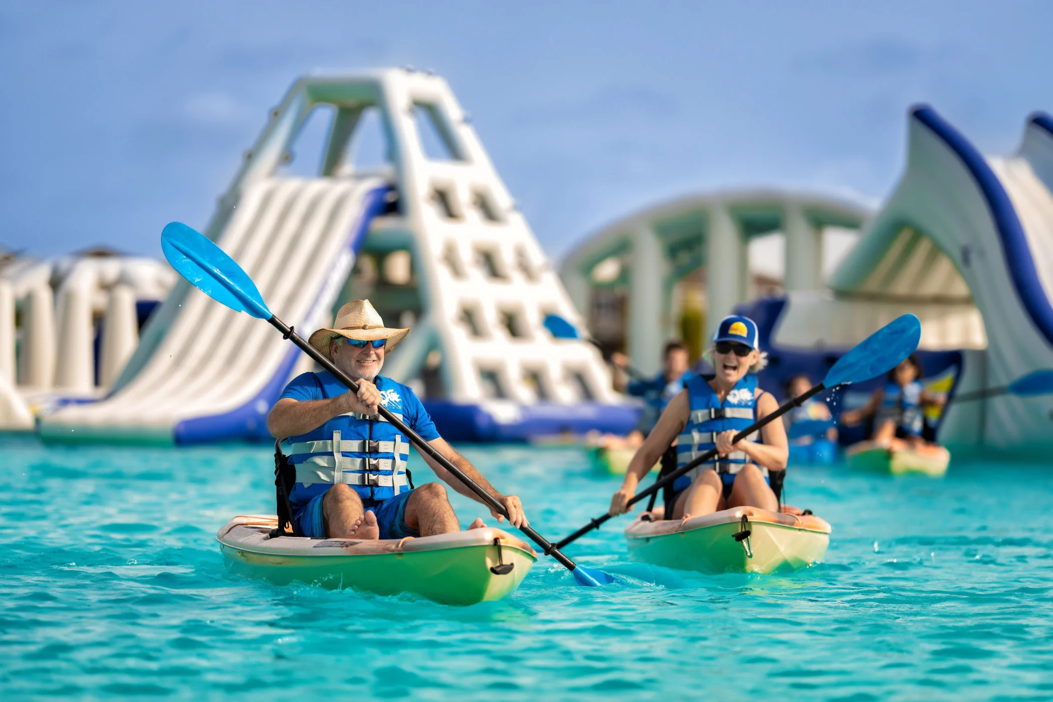Couple kayaking