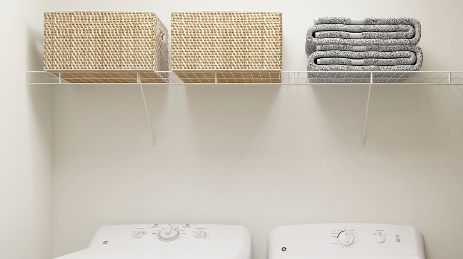 Laundry shelves