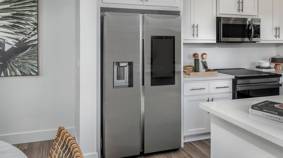 Stainless steel counter-depth side-by-side refrigerator