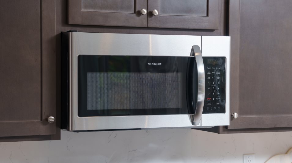 Stainless-steel over-the-range microwave oven 