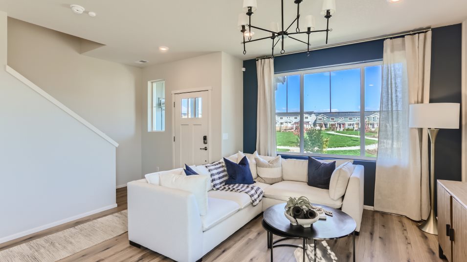 Furnished Great Room near the home's entrance