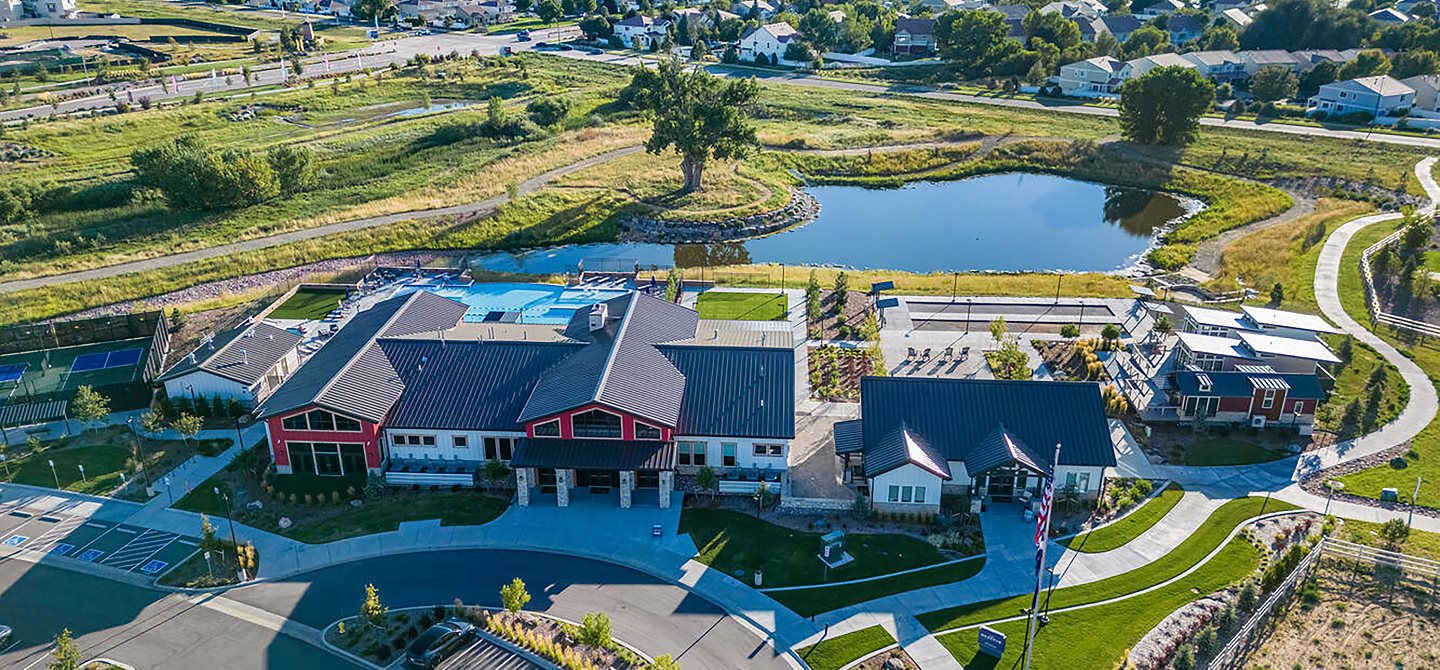 Green Valley Ranch clubhouse aerial view amenity