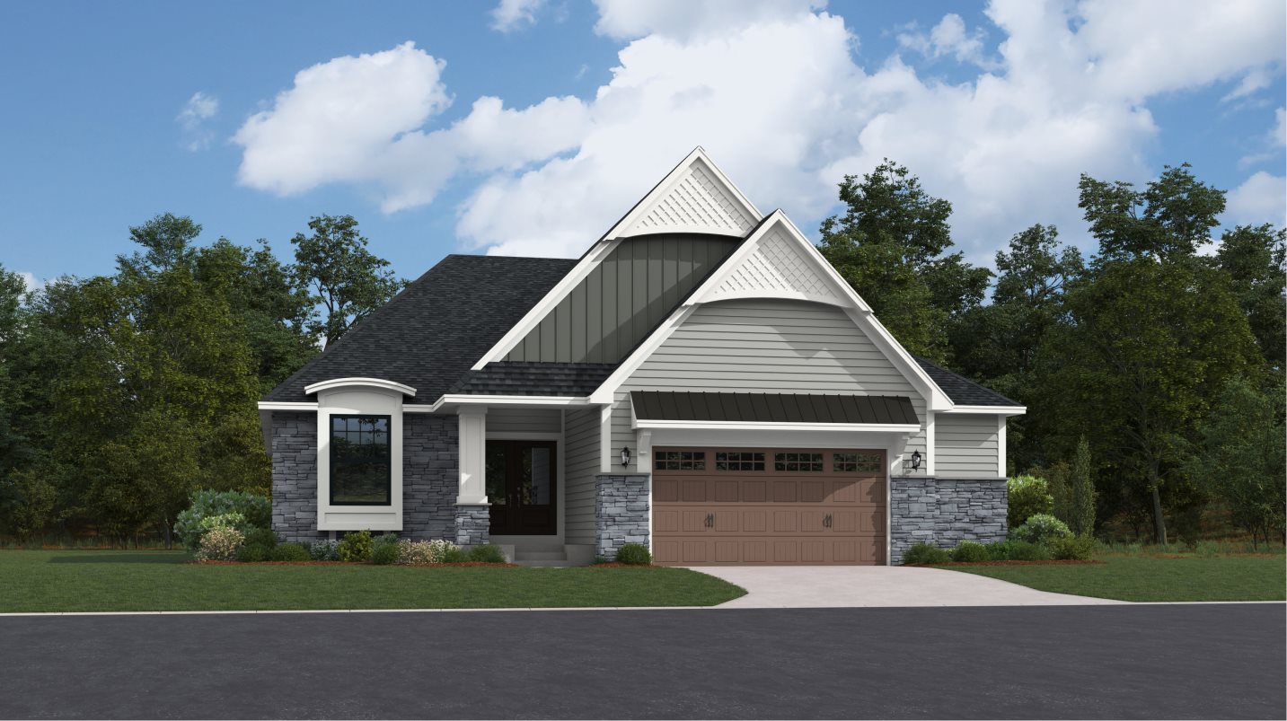 Monaco Modern Craftsman Exterior Rendering
