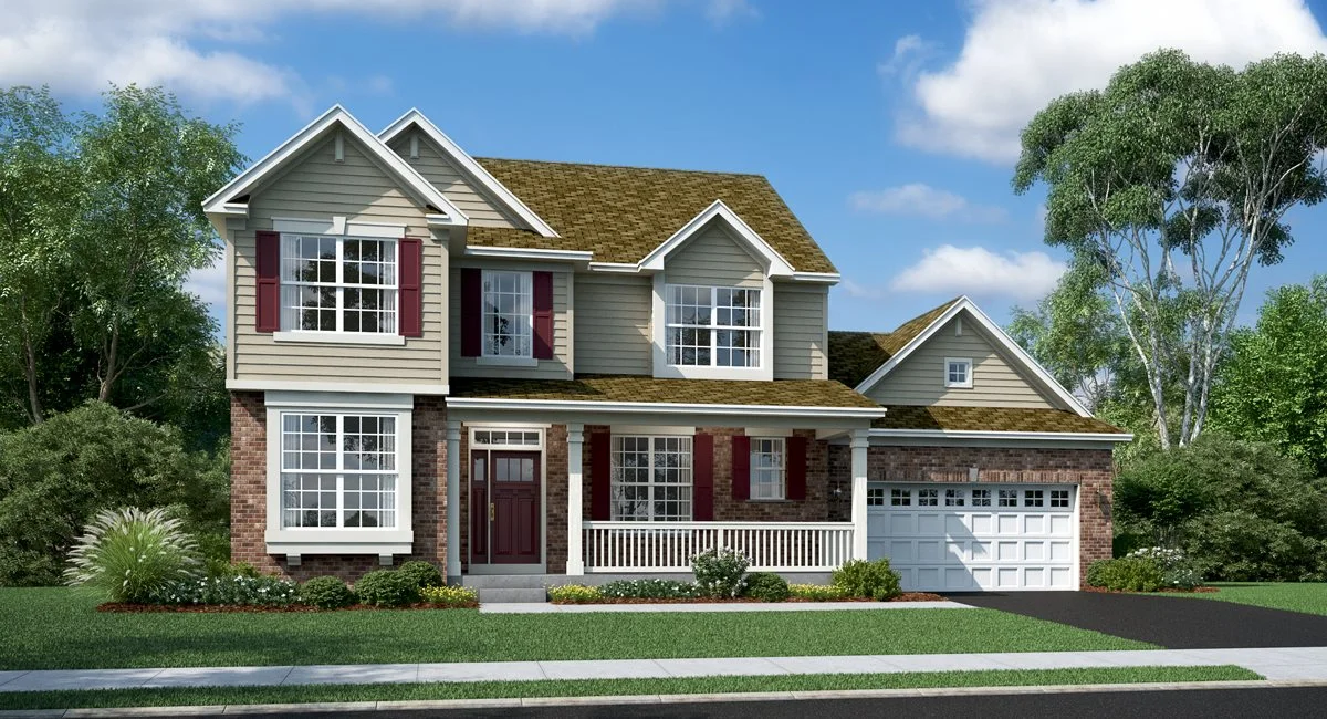 Auburn B shown with optional brick & rail