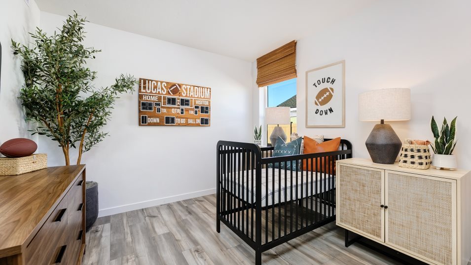 Bed3 styled as a nursery