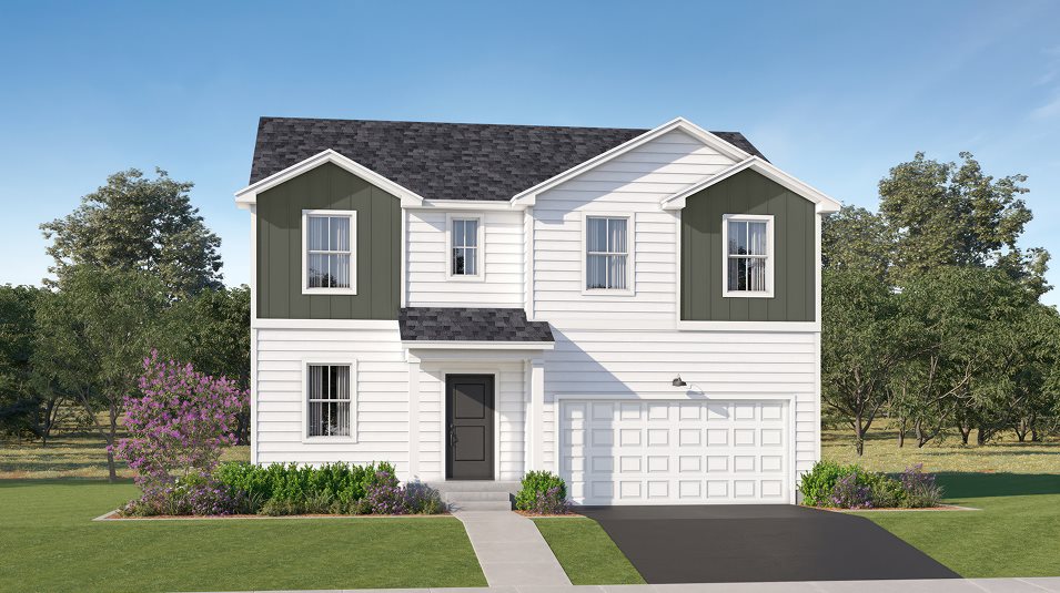 Farmhouse-inspired exterior
