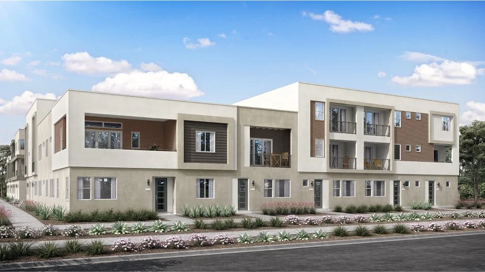 Contemporary townhome exterior