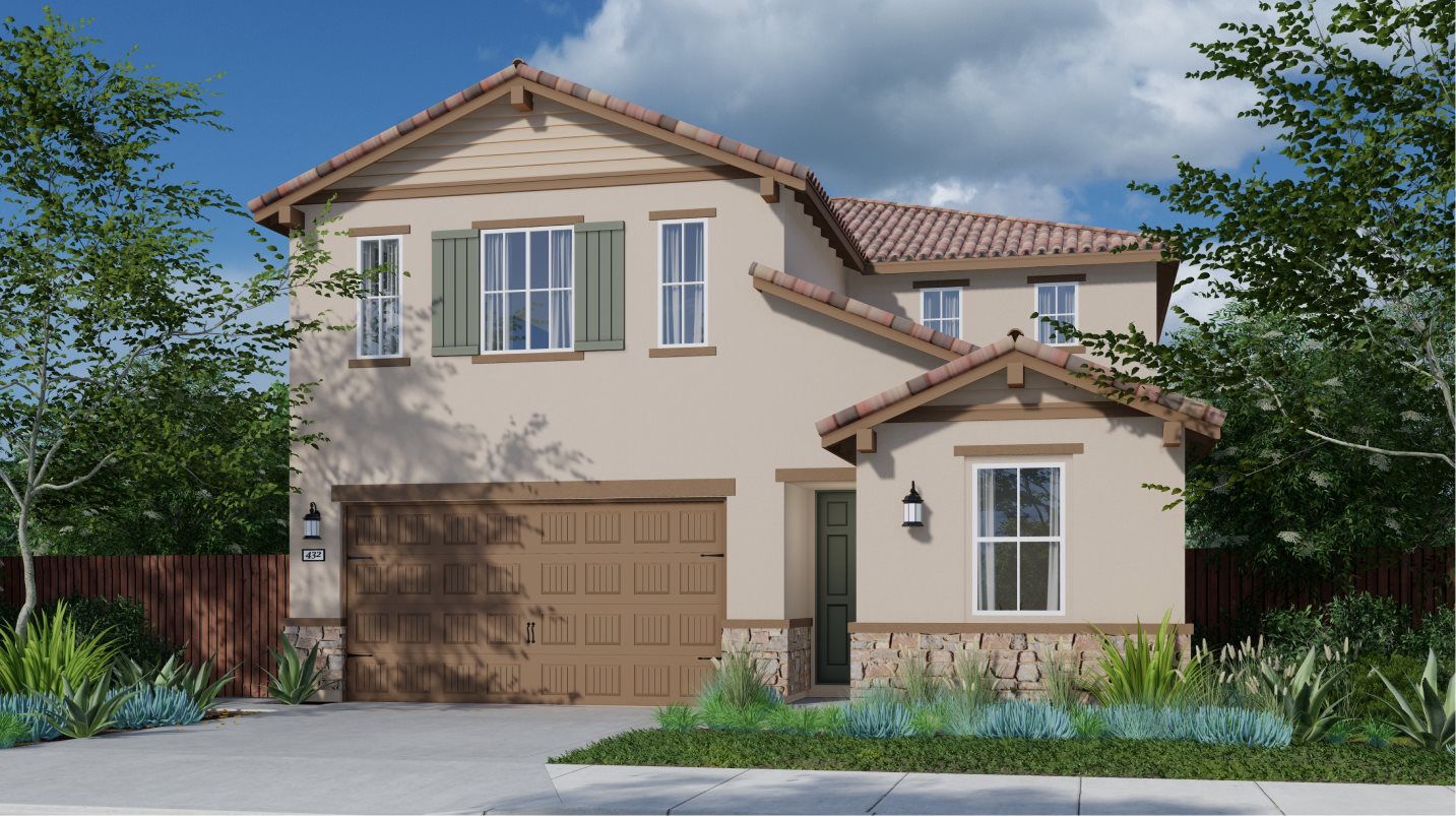 Residence 2609 Elevation A - Mediterranean Revival