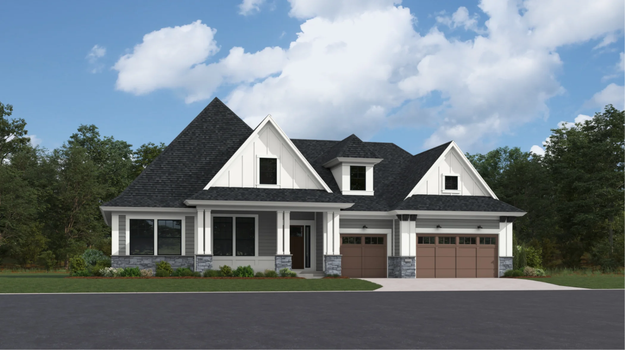 Riviera Exterior Rendering Tudor