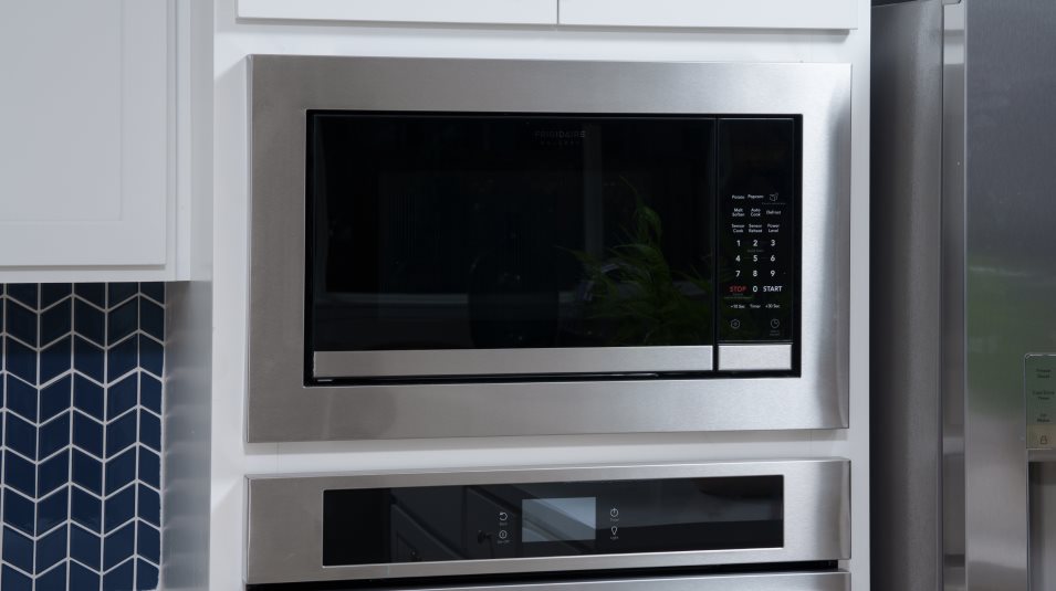 Close up of the microwave
