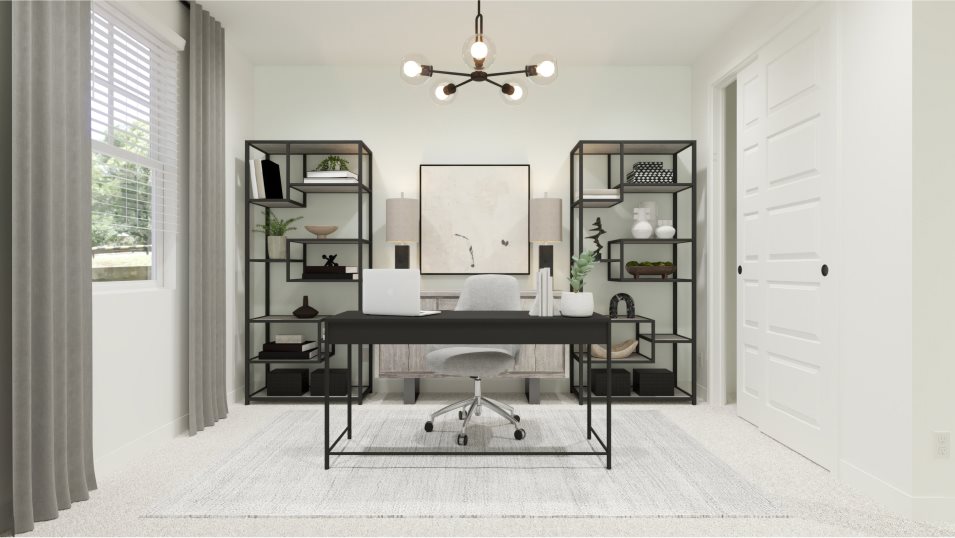 Bedroom 5 styled as an office