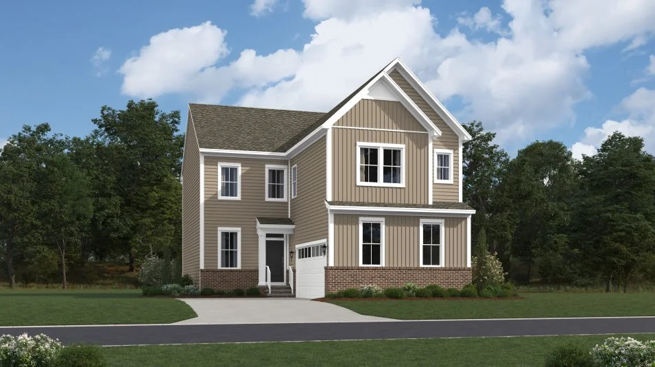 Summit Exterior Rendering Farmhouse Brick Watertable