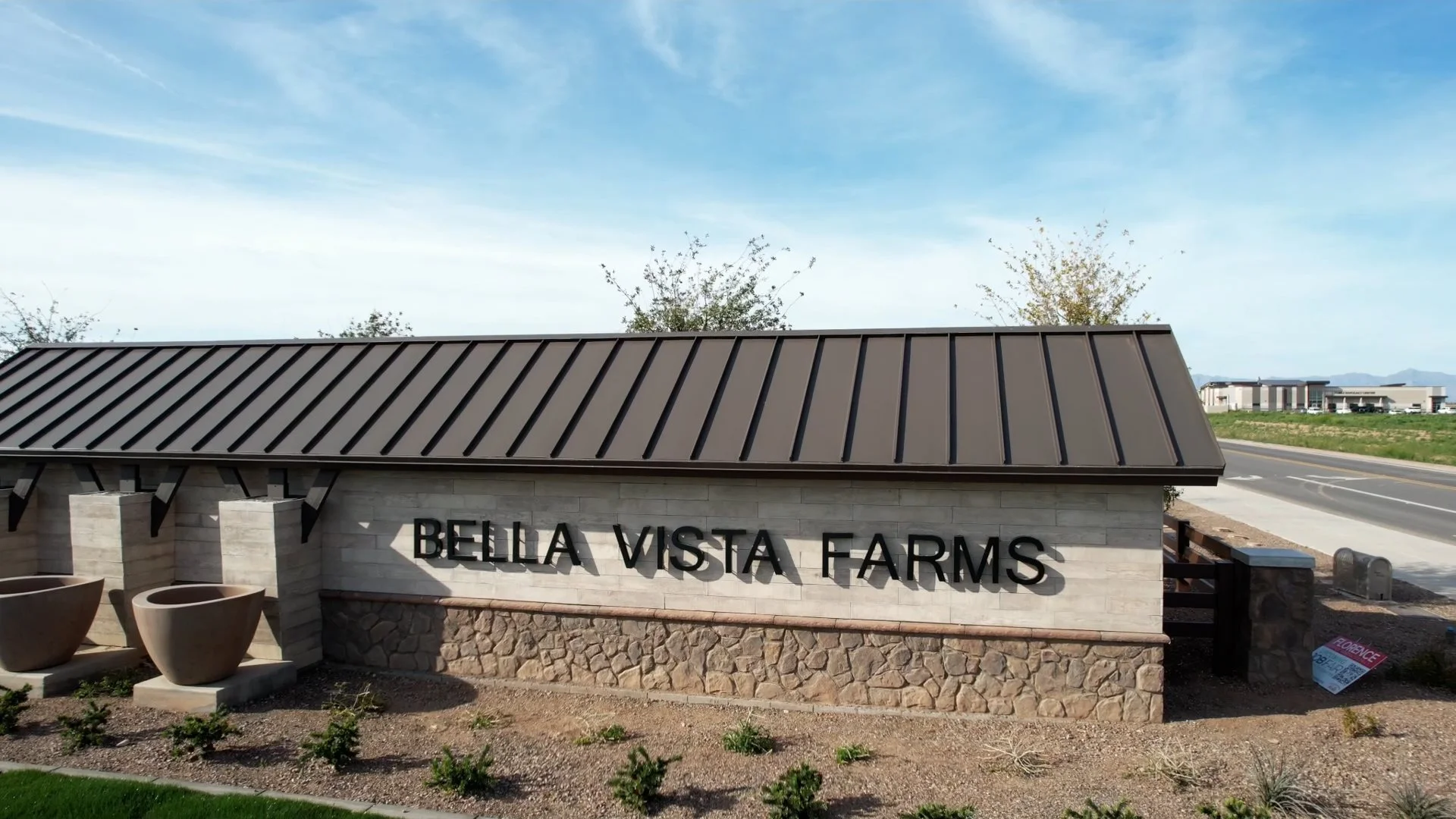 Still of bella vista farm monument sign