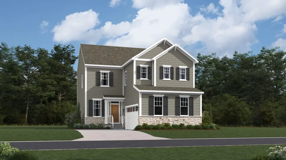 Meridian Exterior Rendering Craftsman Stone Watertable