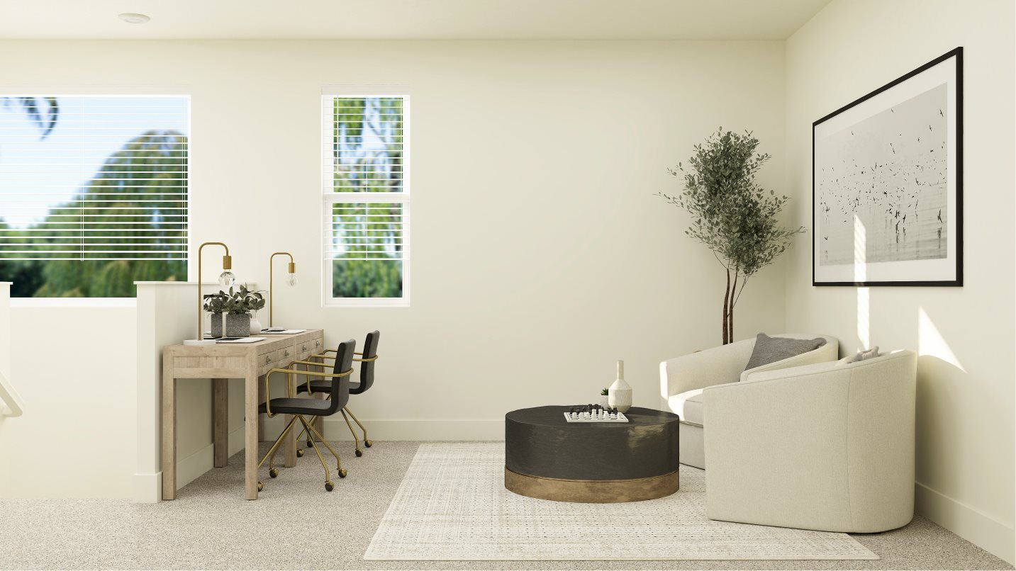 Loft styled as a secondary living space