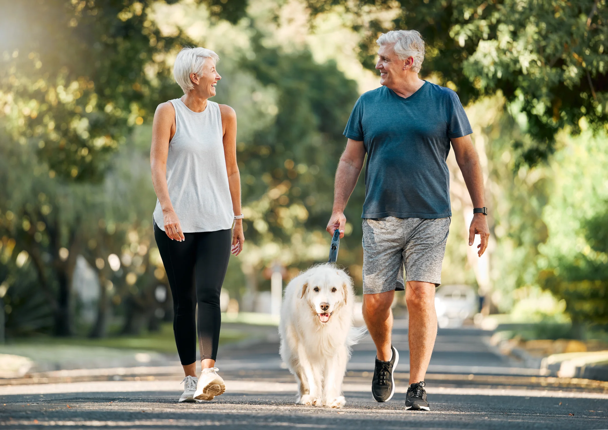 N Pic Couples AA Walking Dog