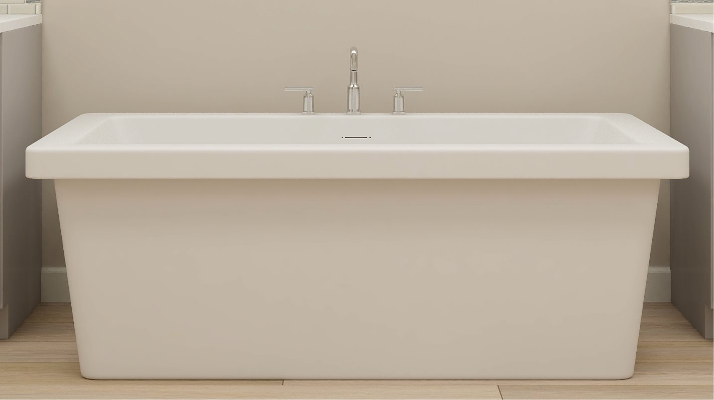 Standalone bathtub in the owner’s suite bathroom