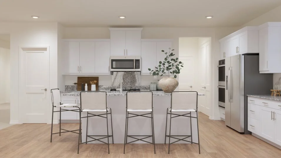 Kitchen with center island seating
