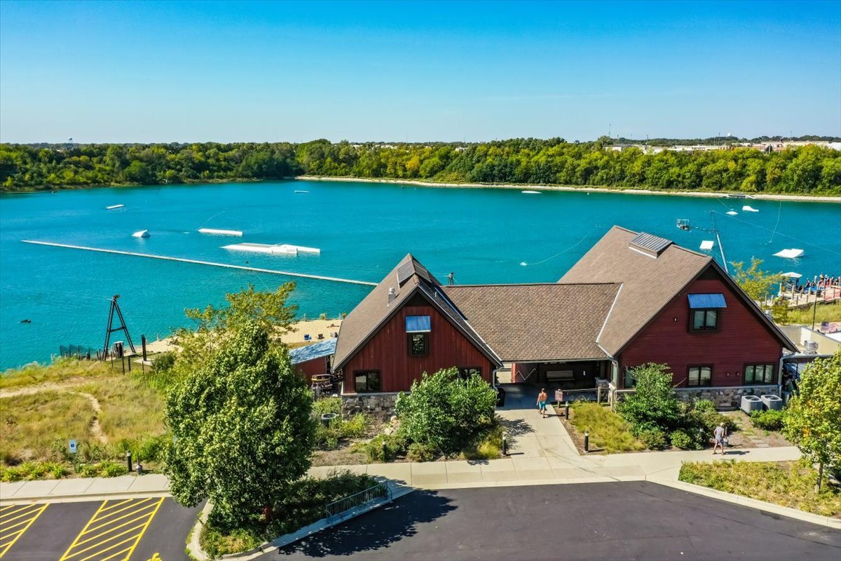 An aerial view of Three Oaks Recreation 