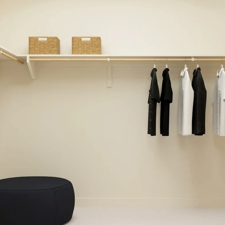 Owners walk in closet
