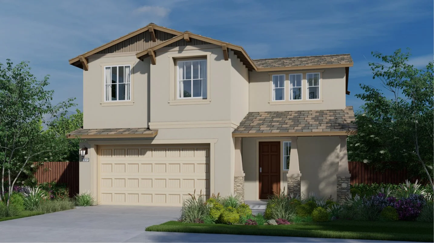 Residence 1632 Elevation B - Craftsman 