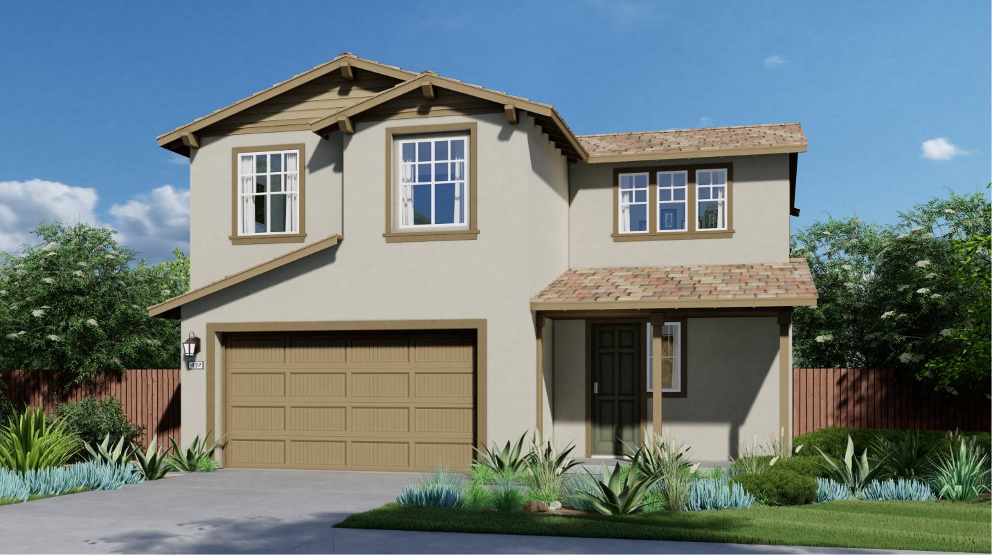 Residence 1632 Elevation D - Early California Ranch 